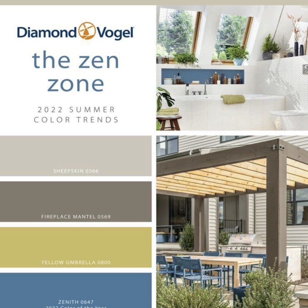 Diamond Vogel 2022 Summer Color Trends | The Zen Zone. All Los Angeles Painting Company, Inc.