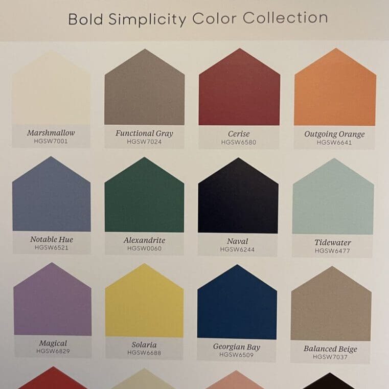 HGTV & Sherwin Williams | Bold Simplicity Color Collection. All Los Angeles Painting Company, Inc.