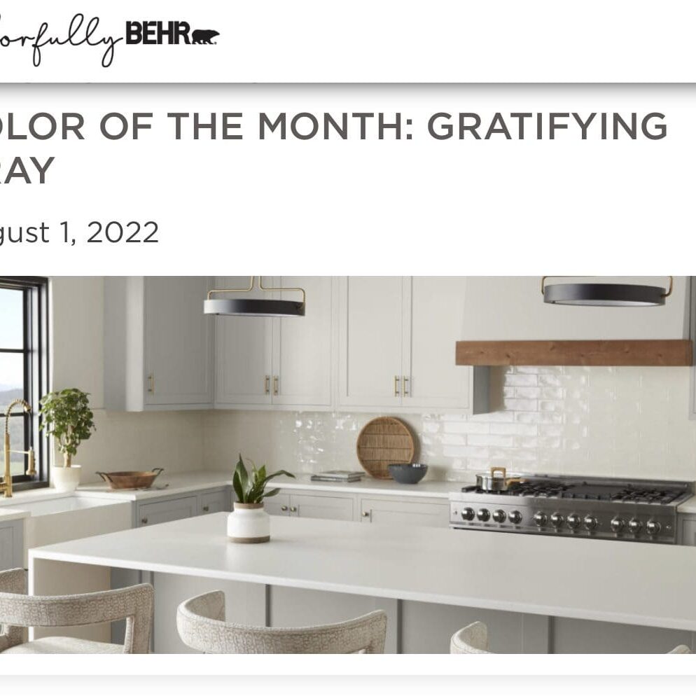 Behr Paint color of the month August 2022 | Gratifying Gray. All Los Angeles Painting Company, Inc.