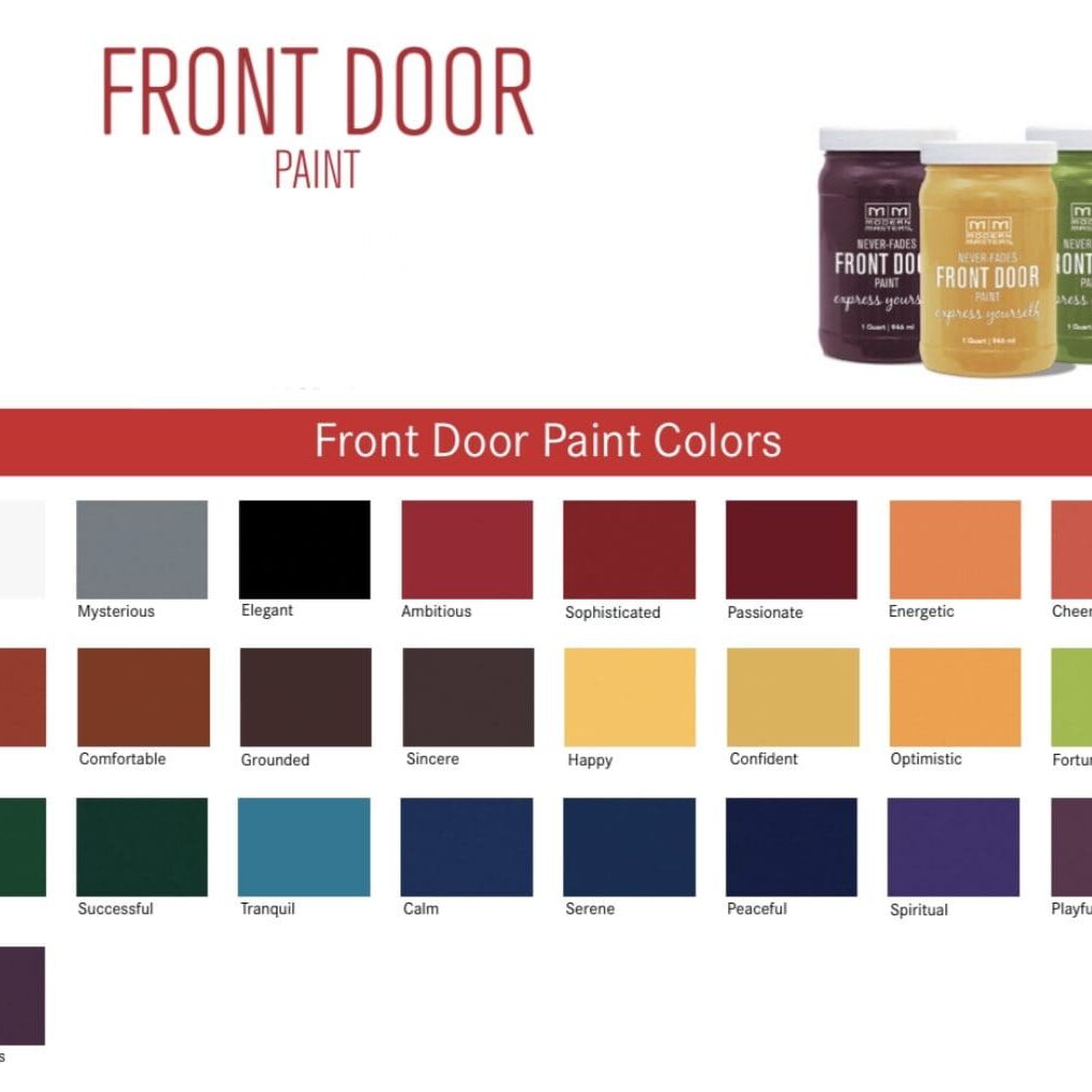 The Modern Masters Front Door Paint chart provides the latest in color trends and home design from around the world.