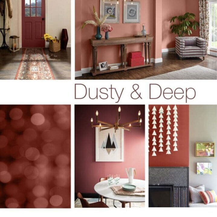 Behr Paint Dusty & Deep Red Color Palette. All Los Angeles Painting Company, Inc.