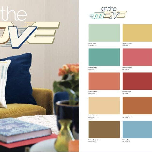 PPG Pittsburgh Paint On the Move Color Palette. All Los Angeles Painting Company, Inc.