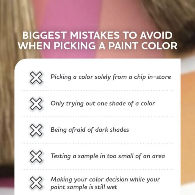 Avoidable Paint Color Mistake #1 of 5 is selecting a color based solely on a paint store color chip.