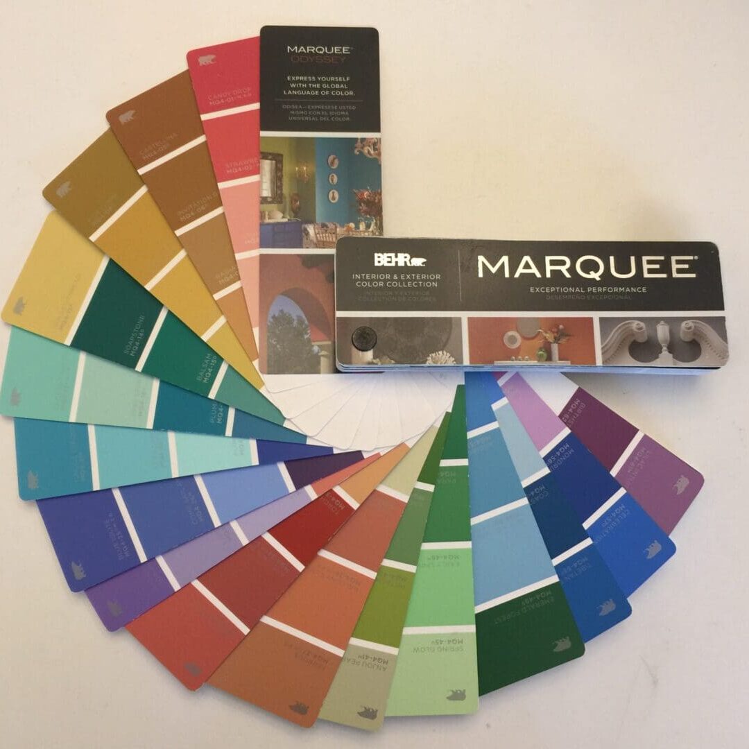 Behr Marquee Odyssey Paint Color Collection Fan Deck.