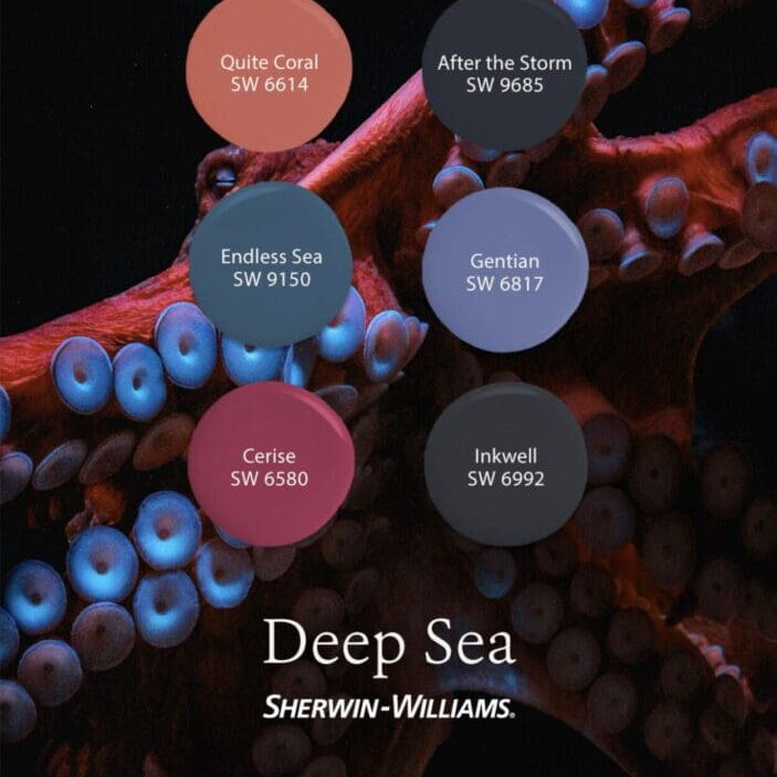 Sherwin Williams Deep Sea Color Palette. All Los Angeles Painting Company, Inc.