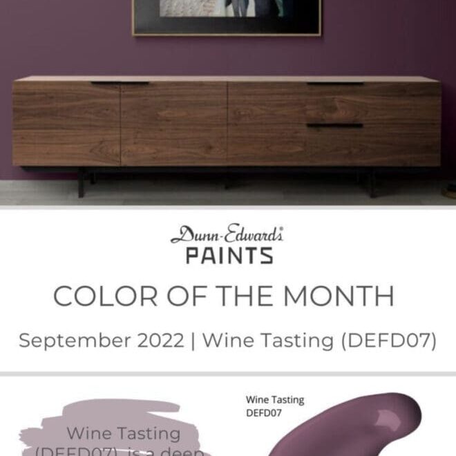 Dunn Edwards September 2022 Color of the Month | Wine Tasting. All Los Angeles Painting Company, Inc.