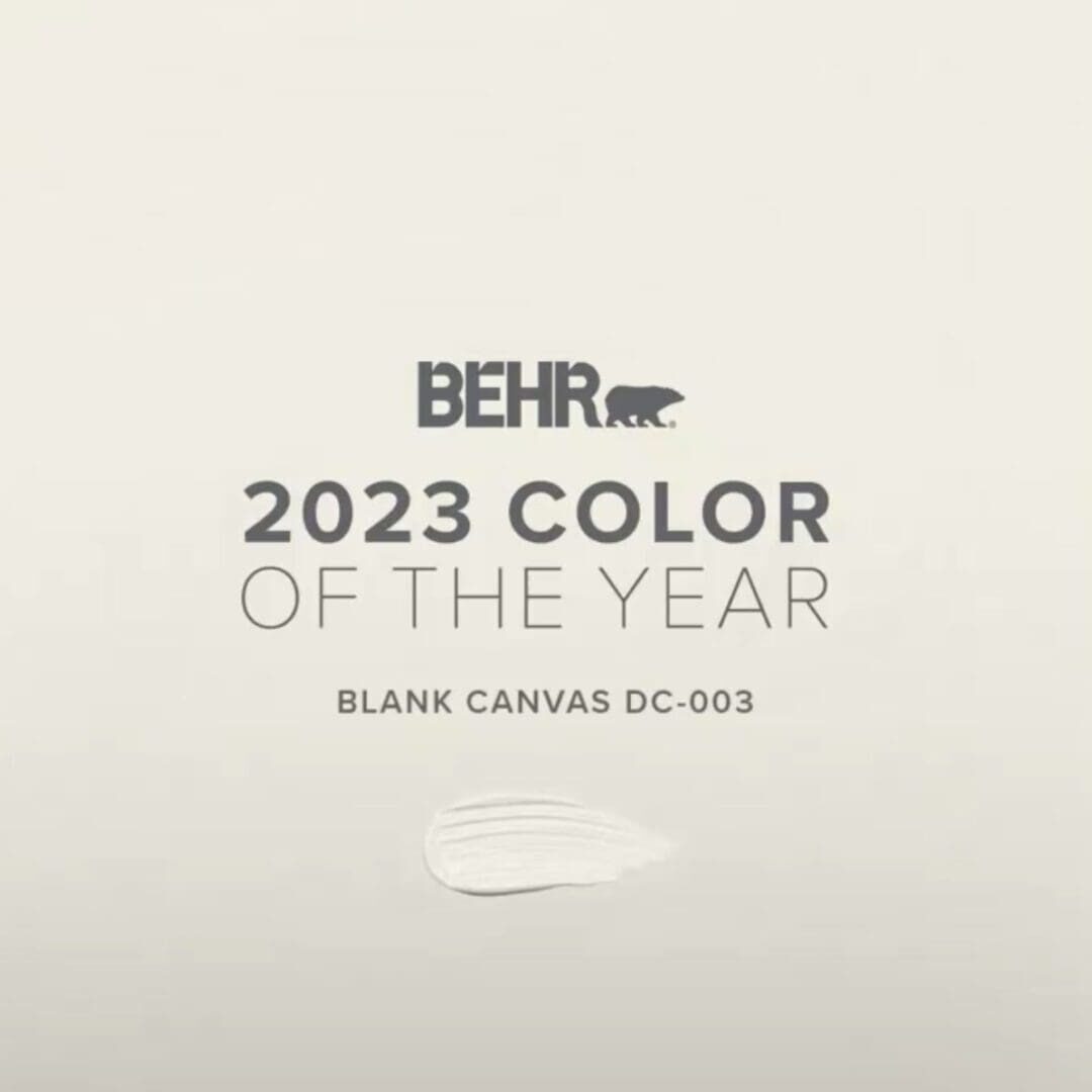 Behr 2023 Color of the Year | Blank Canvas. All Los Angeles Painting Company, Inc.