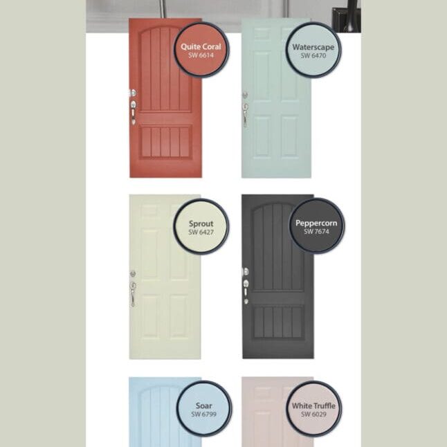 Sherwin Williams Trendy Front Door Colors.