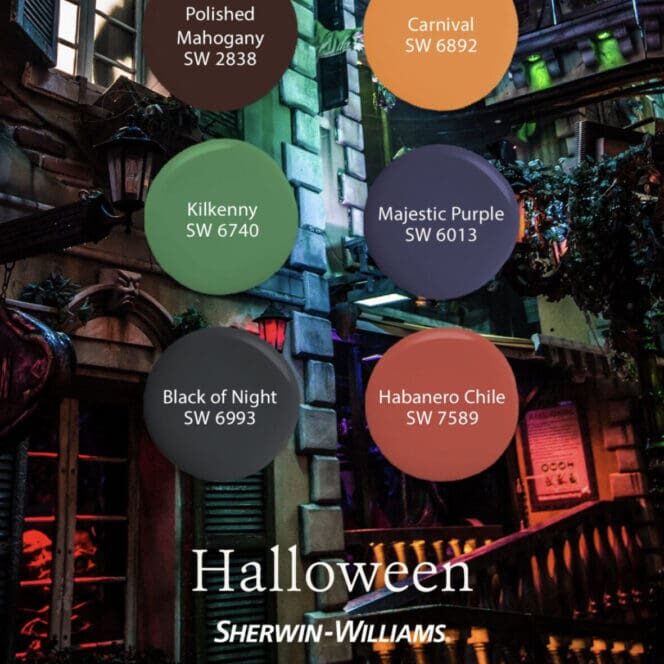 Sherwin Williams Halloween Color Palette. All Los Angeles Painting Company, Inc.