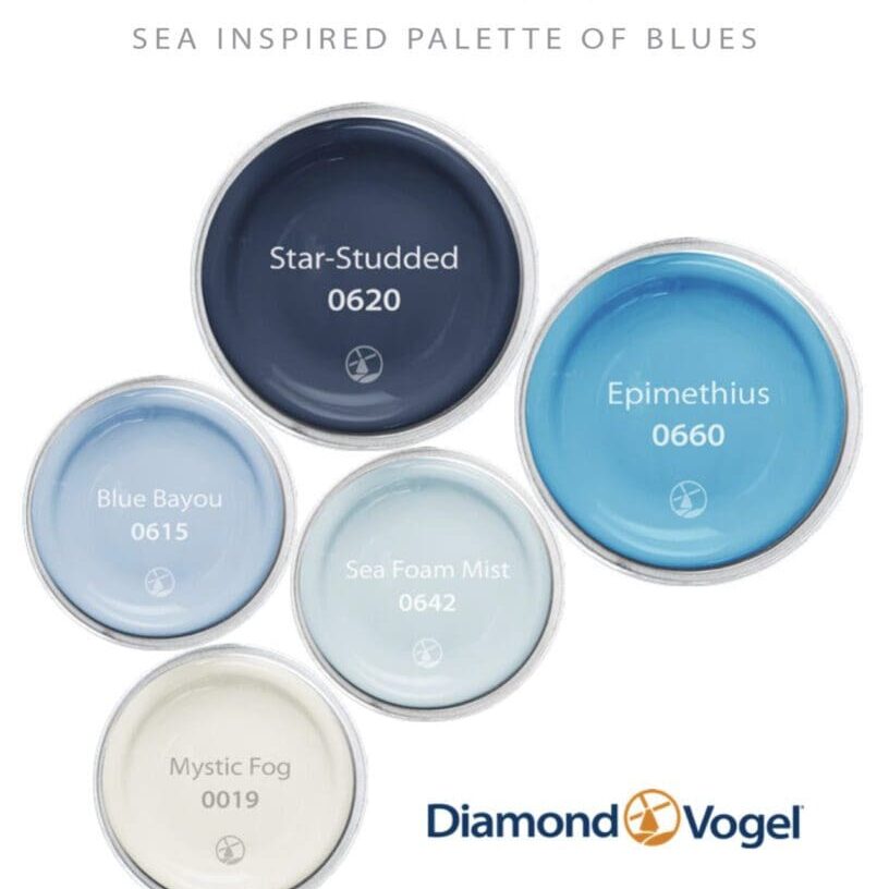 Diamond Vogel Sea Inspired Blues. All Los Angeles Painting Company, Inc.