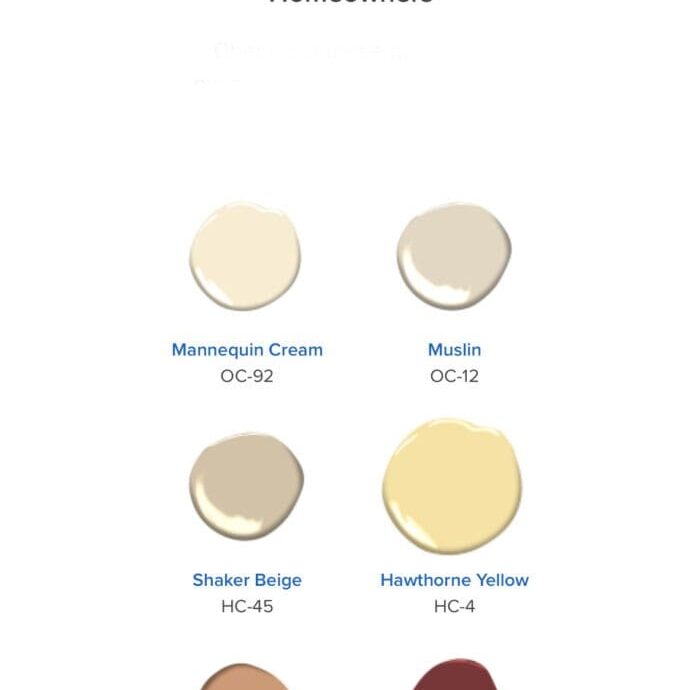 Benjamin Moore Favorite Warm Paint Colors.