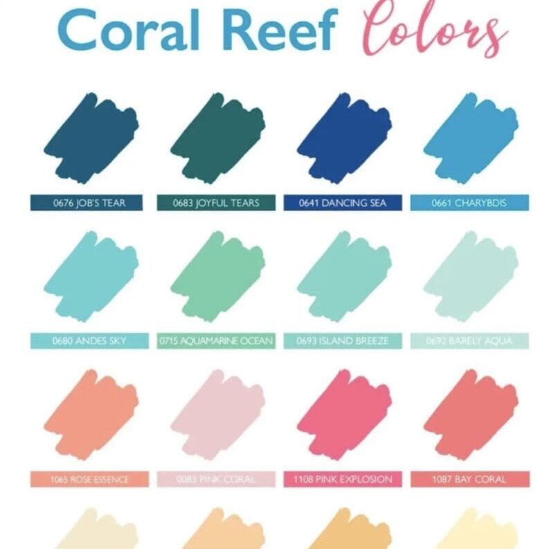 Coral Reef Inspired Colors. Coral Reef Inspired Colors.