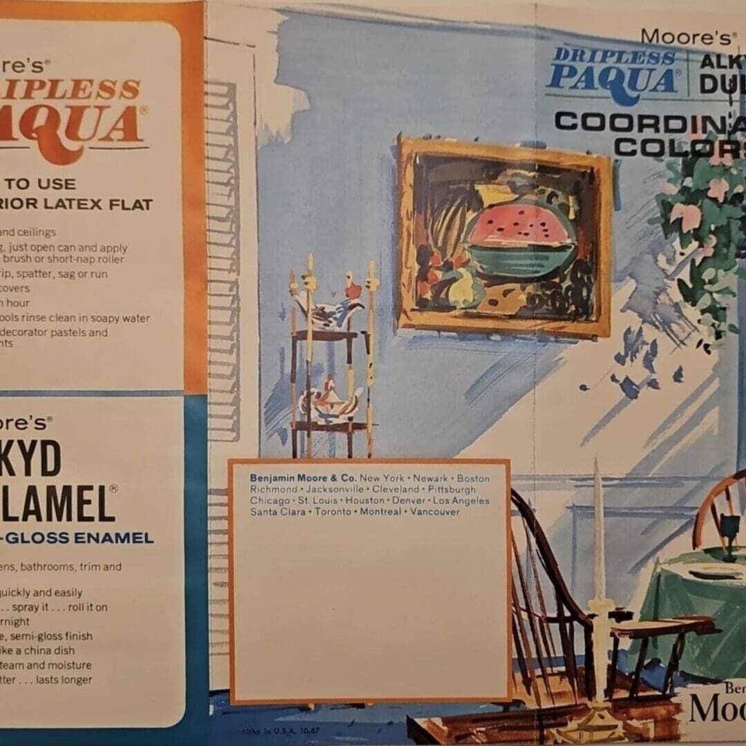 Mid-Century House Painting Color Brochure. Mid-Century House Painting Color Brochure.